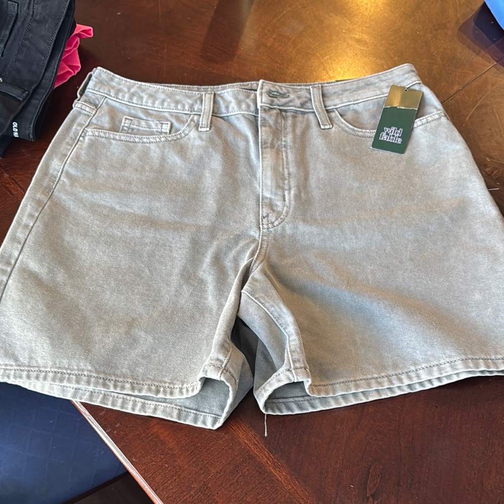 Men's Gray Denim Shorts
